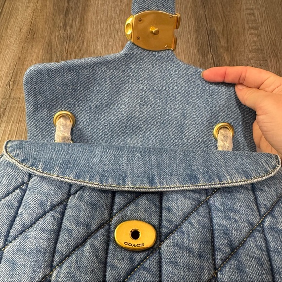 Coach Tabby 26 Blue Jean Quilted Shoulder Handbag - Picture 4 of 16